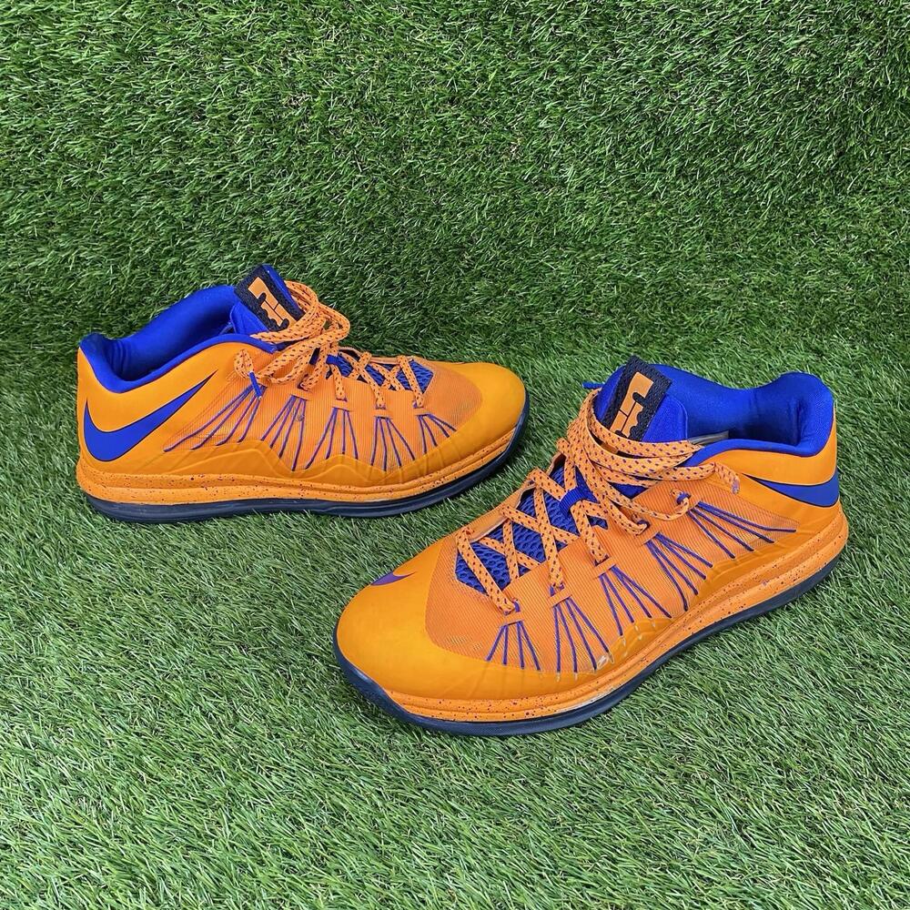 Nike Air Max Lebron X Low Basketball Shoes NBA NY Knicks Siz men 11 (579765-800)